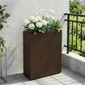 Hoge Plantenbak 55 X 22 X 70 Cm Polyrattan