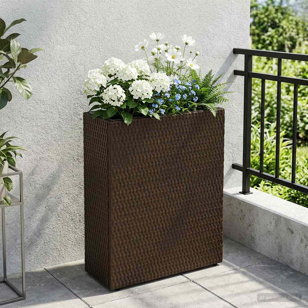 Hoge Plantenbak 55 X 22 X 70 Cm Polyrattan