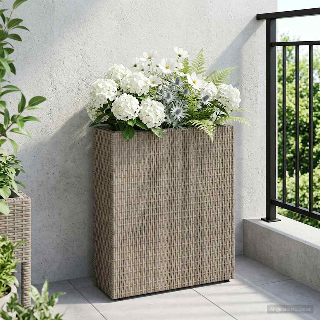 Hoge Plantenbak 55 X 22 X 70 Cm Polyrattan