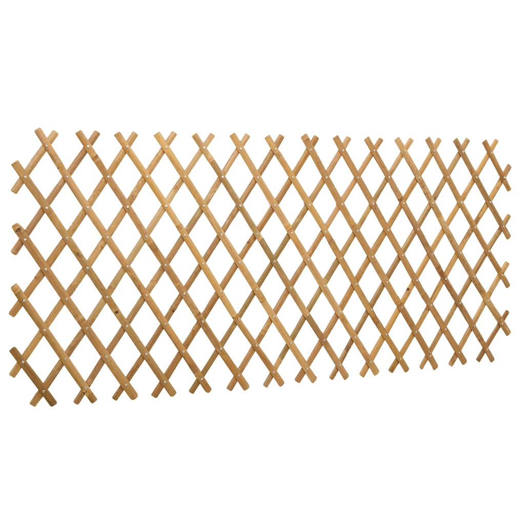 Uitschuifbaar Plantenrek 2 Pcs Licht Bruin 100 X 105 Cm Bamboe