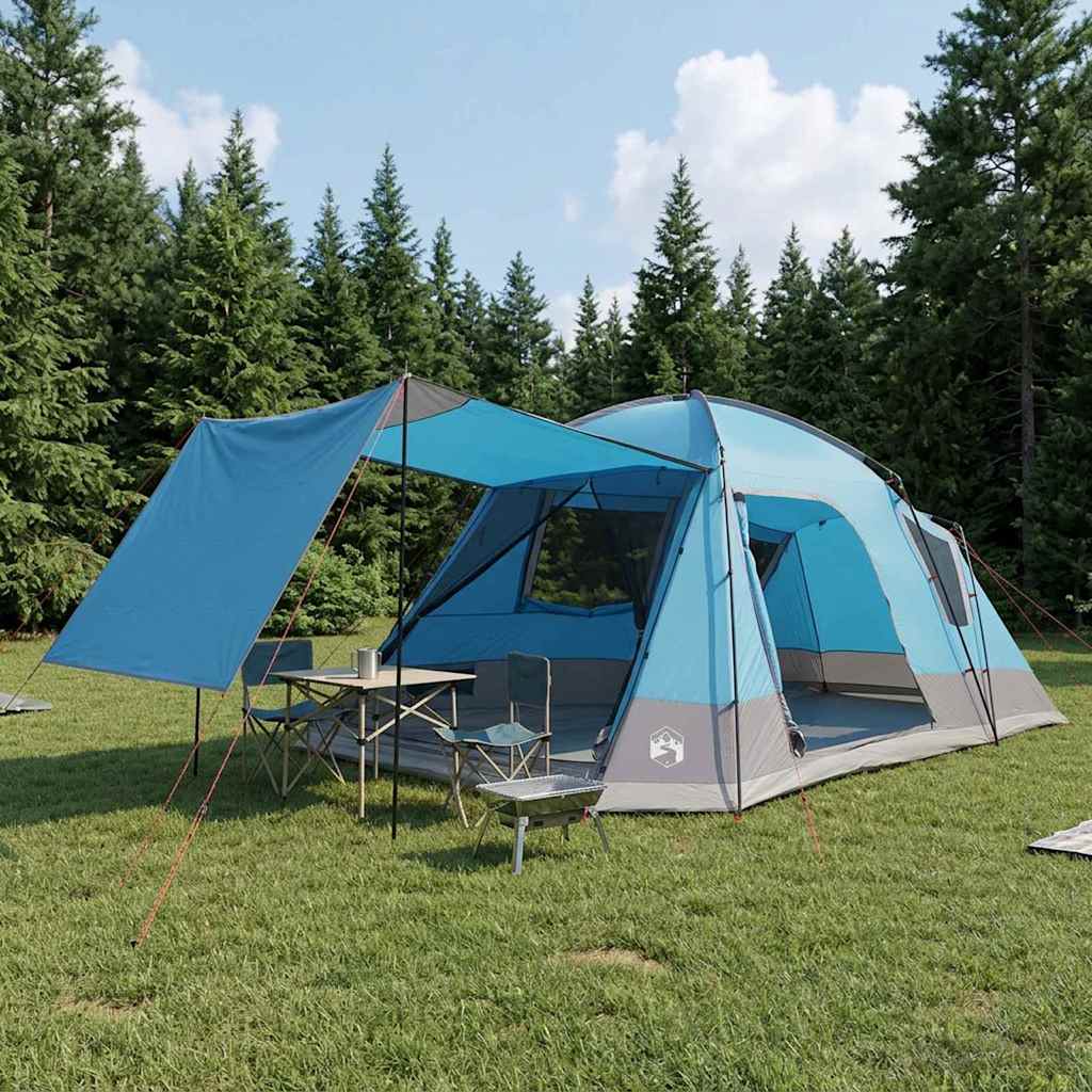 Huisje Tent 8-Persoons Bruin Grijs Polyester En Staal