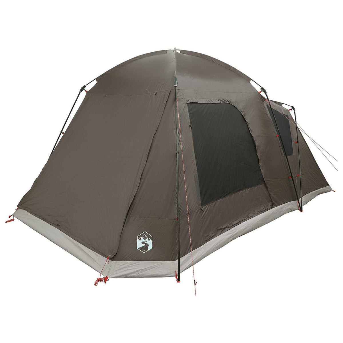 Huisje Tent 8-Persoons Bruin Grijs Polyester En Staal