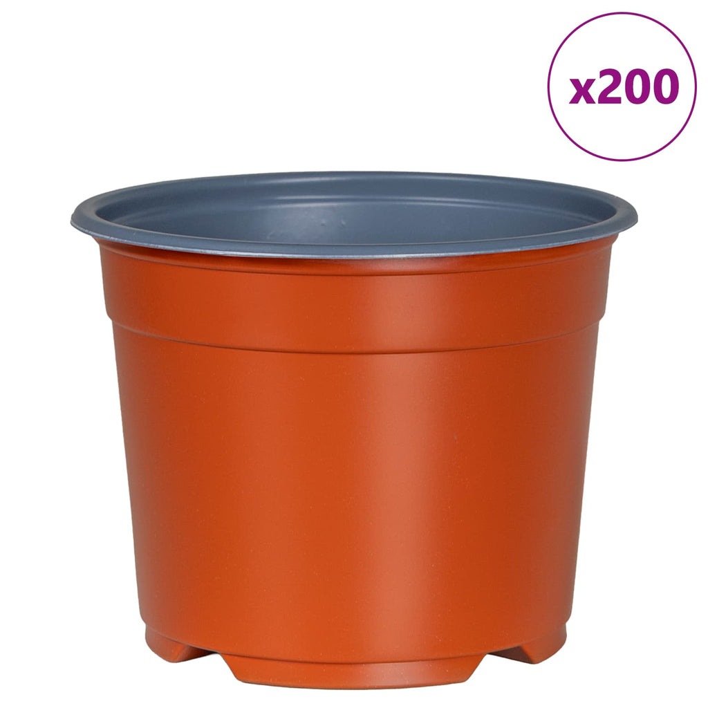 Ronde Bloempot 200 Pcs Terracotta Ø 10 X 8 Cm Kunststof