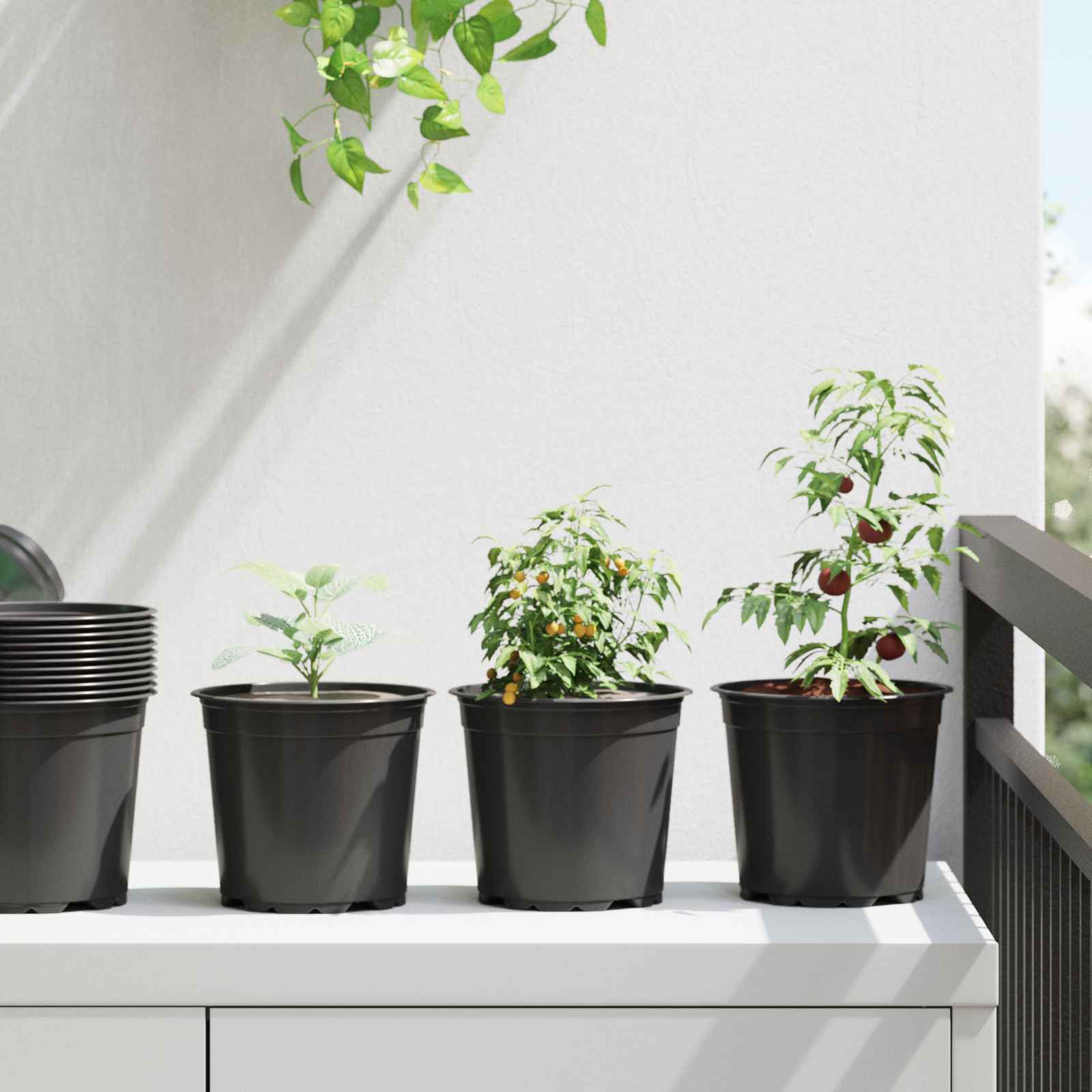 Ronde Bloempot 200 Pcs Terracotta Ø 10 X 8 Cm Kunststof