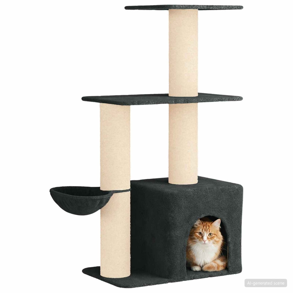 Kattenboom Met Sisal Krabpalen 133 Cm