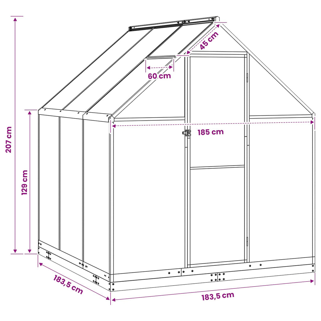Tuin Serre 183,5 X 183,5 X 207 Cm