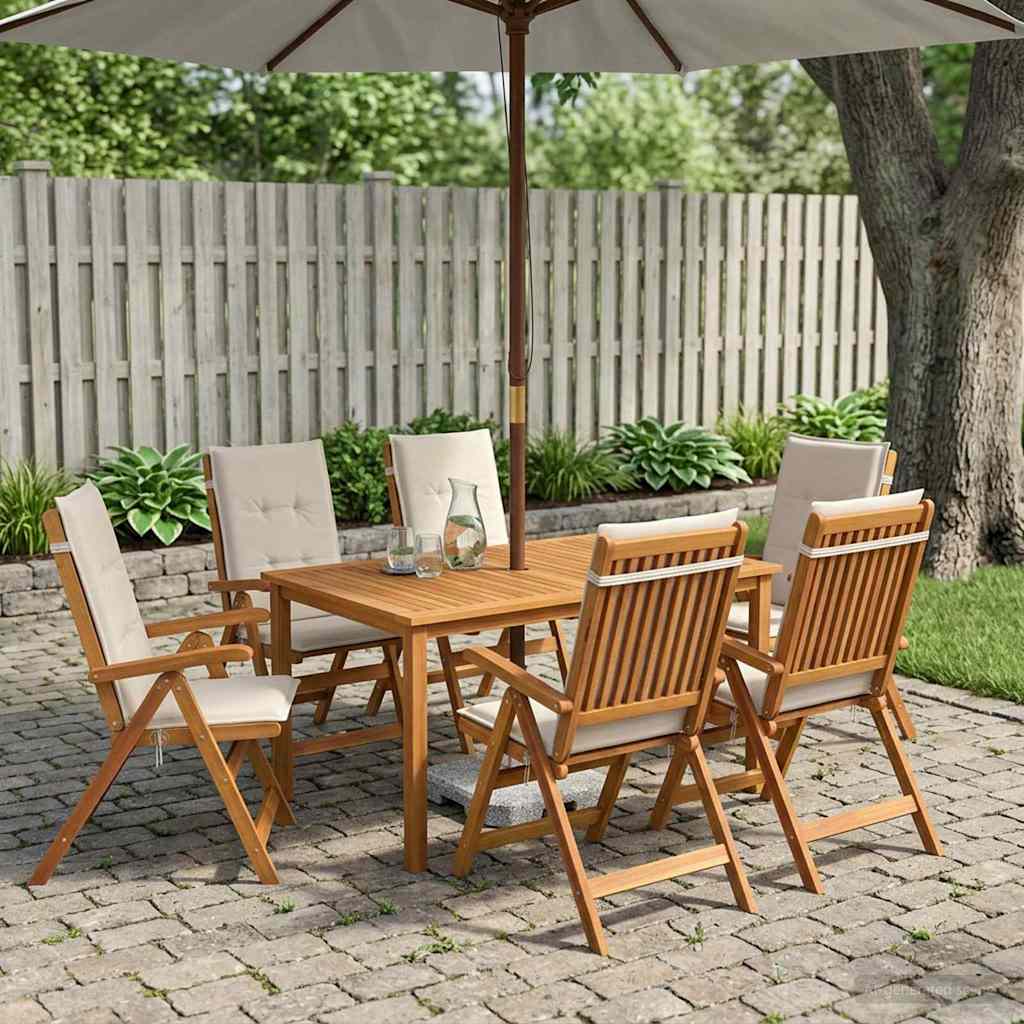 Tuin Eettafelset 7 St Bruin Massief Acaciahout
