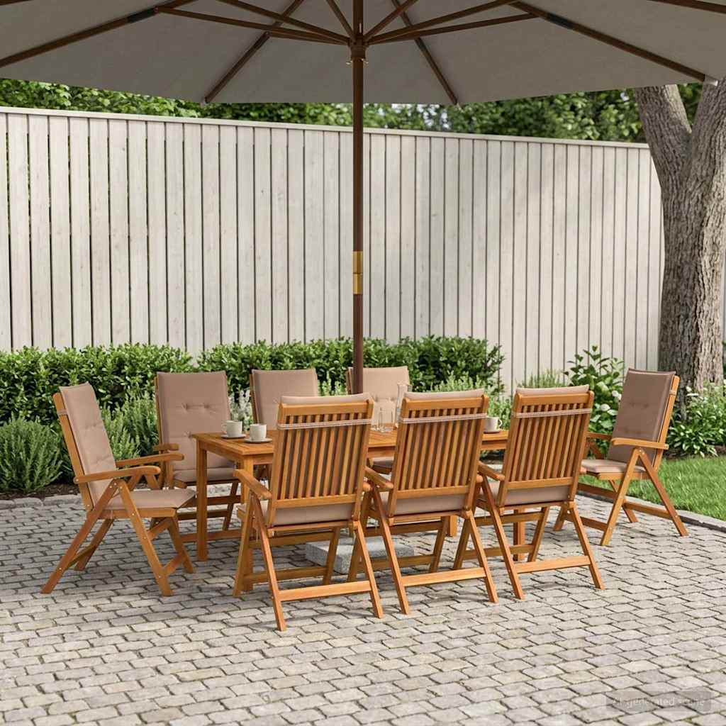 7-Delige Tuinset 180X90X75 Cm Massief Acaciahout