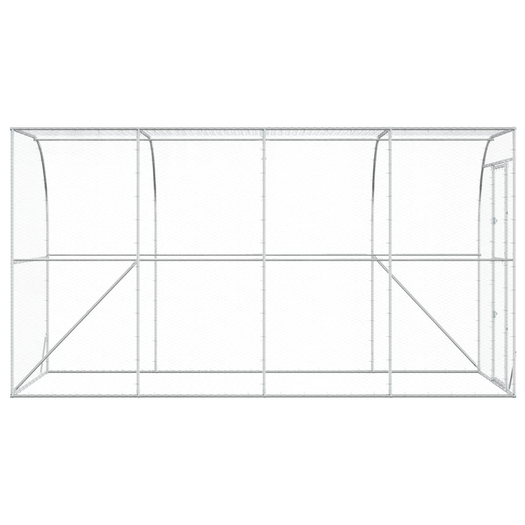 Kippenhok Tegen De Muur Zilver 600 X 150 X 215 Cm