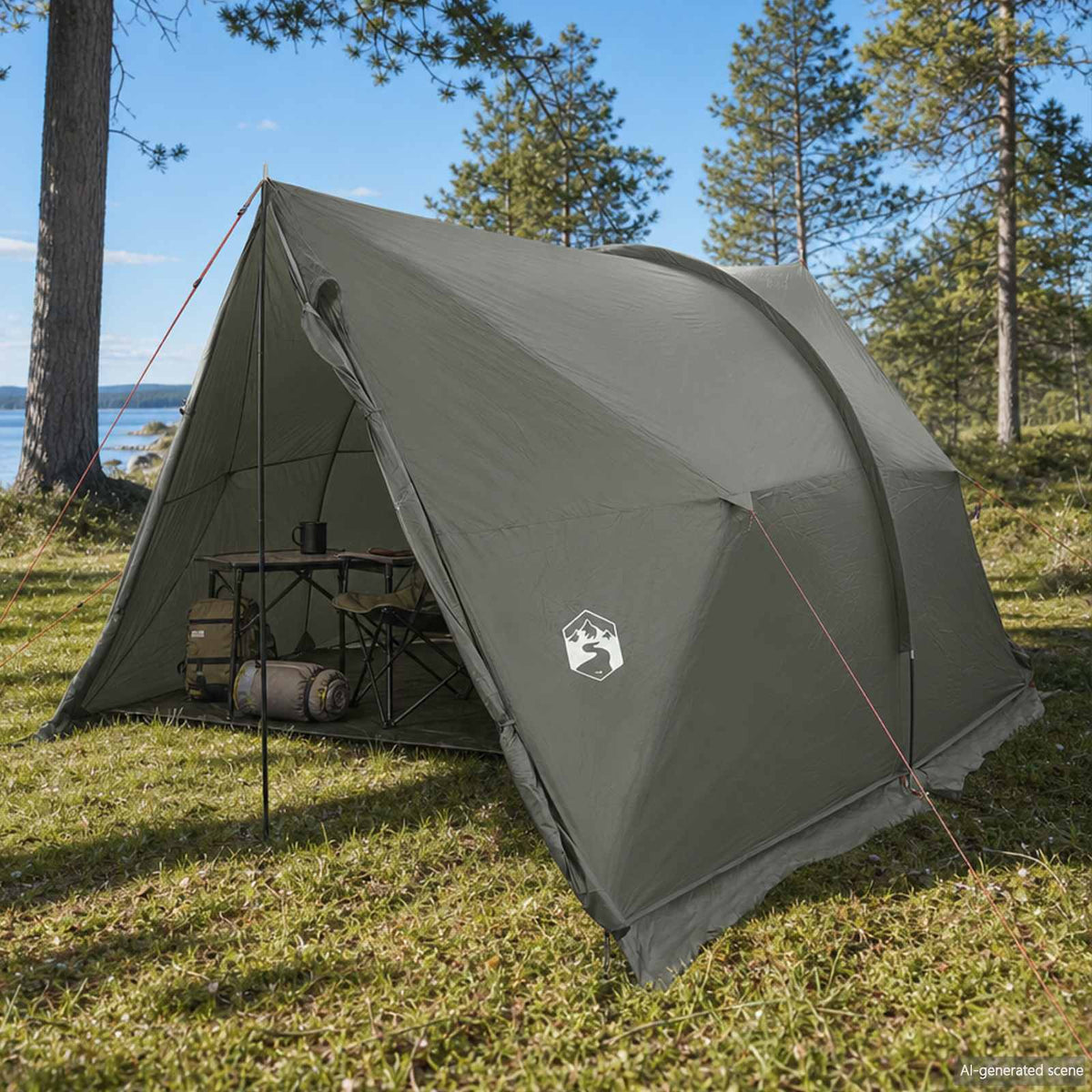 Waterdichte Tent Legergroen 185T Polyester Met Pu Coating