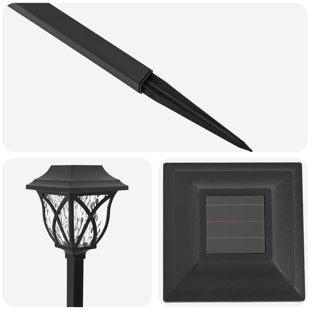 Buitenzonne-Lampen Met Grondpin 12 St Warmwit 42 Cm Pp