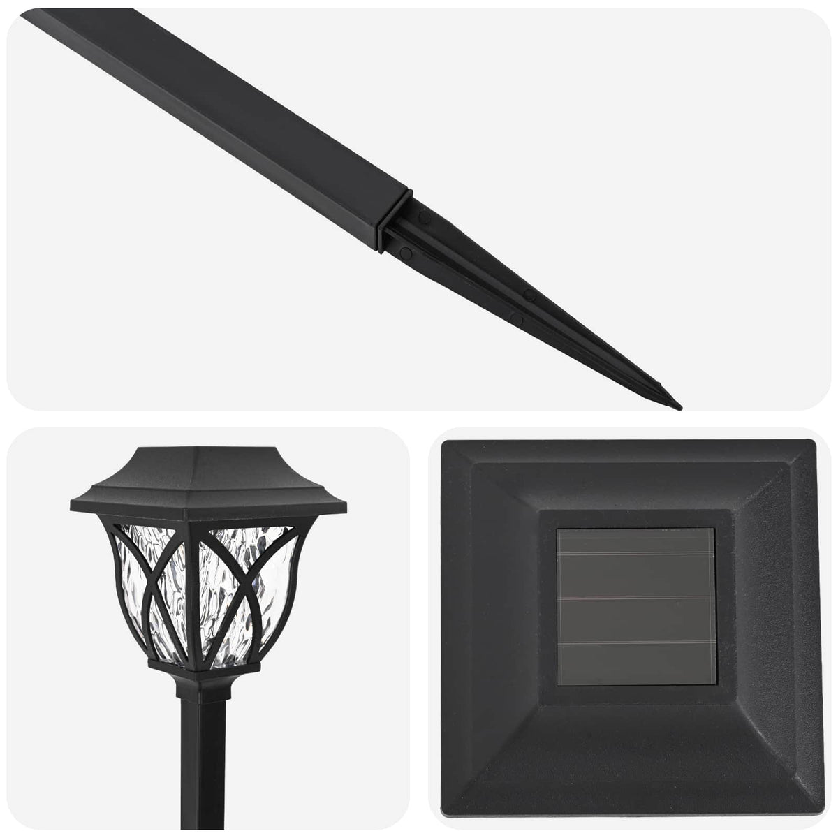Buitenzonne-Lampen Met Grondpin 12 St Warmwit 42 Cm Pp