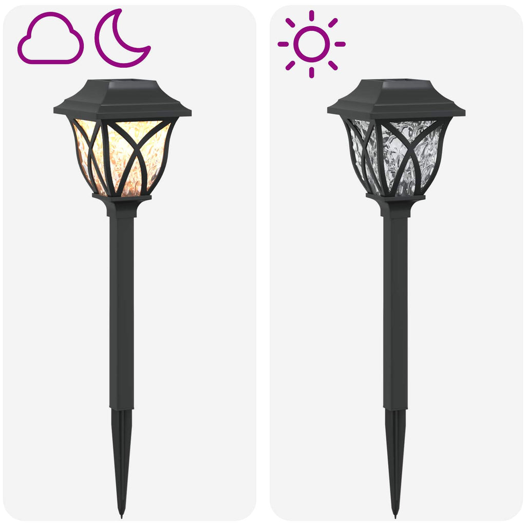 Buitenzonne-Lampen Met Grondpin 12 St Warmwit 42 Cm Pp