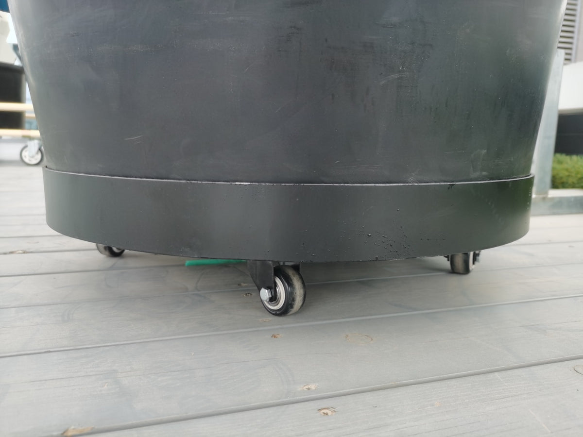 Metalen onderstel voor de verticale moestuin, detailfoto